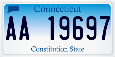 CT license plate AA19697