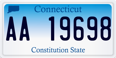 CT license plate AA19698