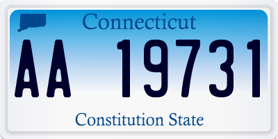 CT license plate AA19731