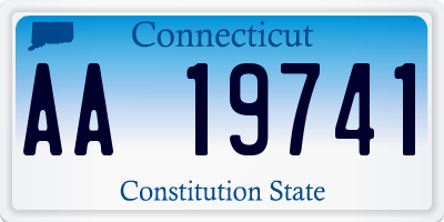 CT license plate AA19741