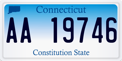 CT license plate AA19746