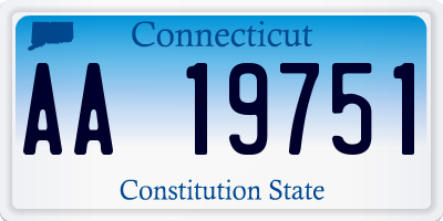 CT license plate AA19751