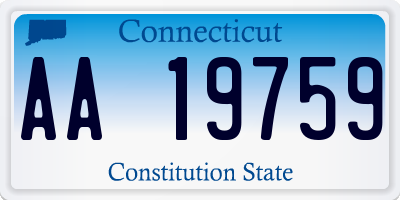 CT license plate AA19759