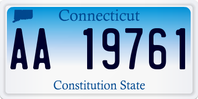 CT license plate AA19761