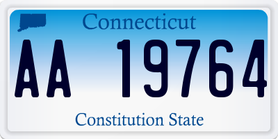 CT license plate AA19764