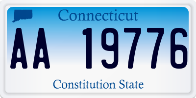 CT license plate AA19776