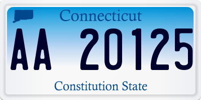 CT license plate AA20125