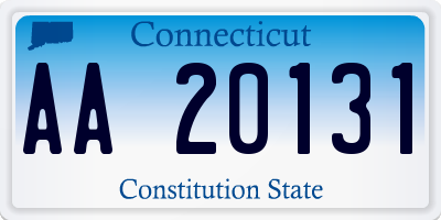 CT license plate AA20131