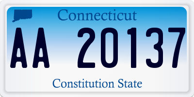 CT license plate AA20137