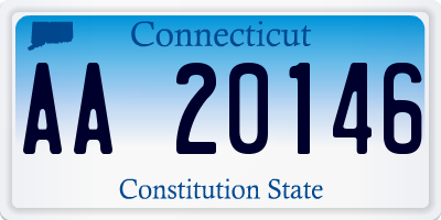 CT license plate AA20146