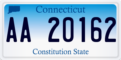 CT license plate AA20162