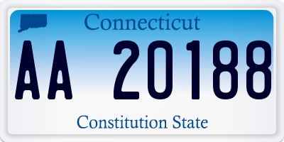 CT license plate AA20188