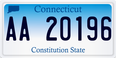 CT license plate AA20196