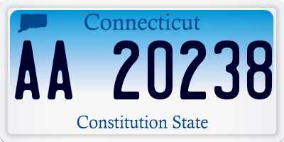 CT license plate AA20238