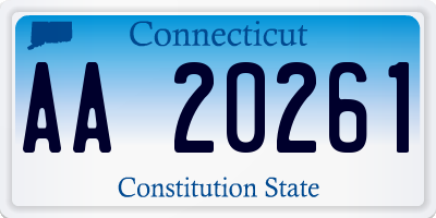 CT license plate AA20261