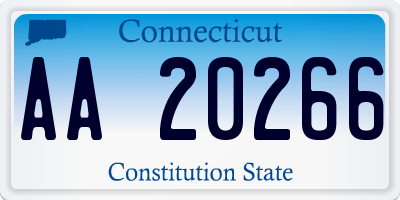 CT license plate AA20266