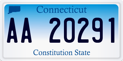 CT license plate AA20291