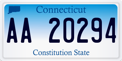 CT license plate AA20294