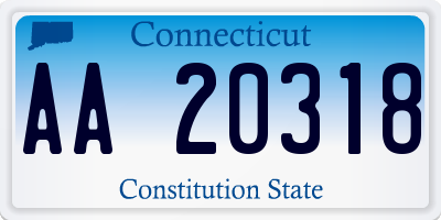 CT license plate AA20318