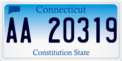 CT license plate AA20319