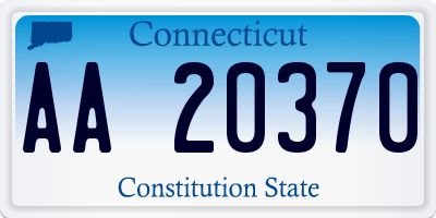 CT license plate AA20370