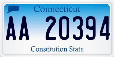 CT license plate AA20394