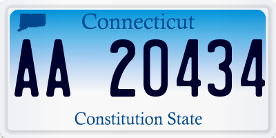 CT license plate AA20434