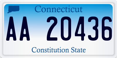 CT license plate AA20436