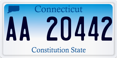 CT license plate AA20442