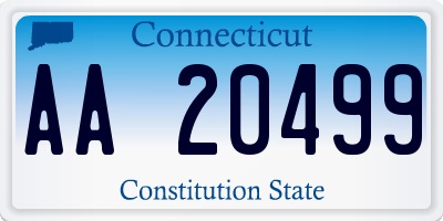 CT license plate AA20499