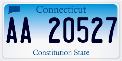 CT license plate AA20527