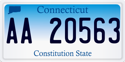 CT license plate AA20563