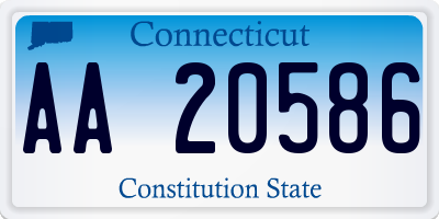 CT license plate AA20586