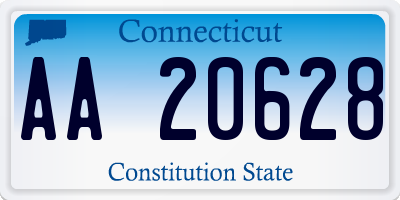 CT license plate AA20628