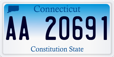 CT license plate AA20691