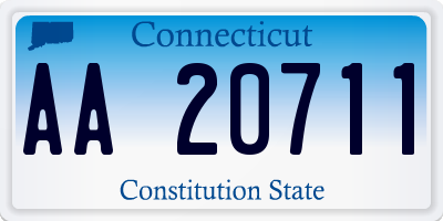 CT license plate AA20711