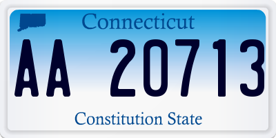 CT license plate AA20713