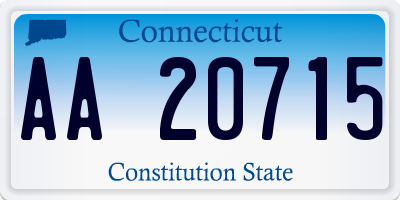 CT license plate AA20715