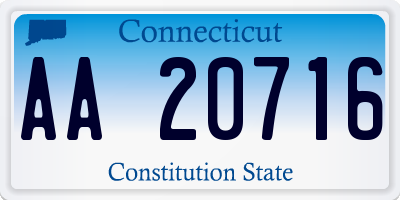 CT license plate AA20716