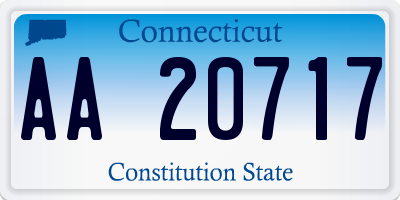 CT license plate AA20717