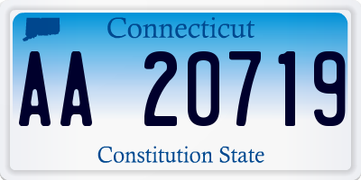 CT license plate AA20719