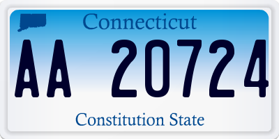 CT license plate AA20724
