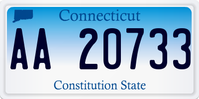 CT license plate AA20733
