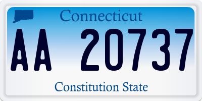 CT license plate AA20737