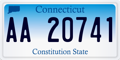 CT license plate AA20741