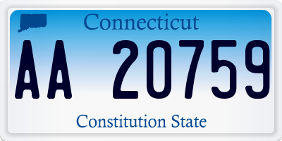 CT license plate AA20759