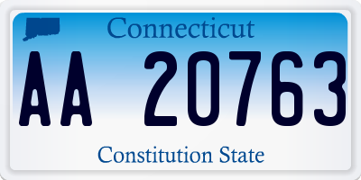 CT license plate AA20763