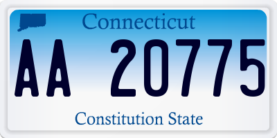 CT license plate AA20775