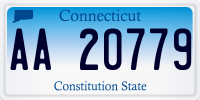 CT license plate AA20779