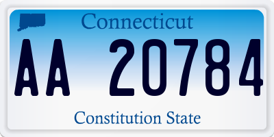 CT license plate AA20784